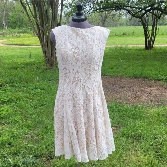 Danny and nicole sleeveless lace deals dress